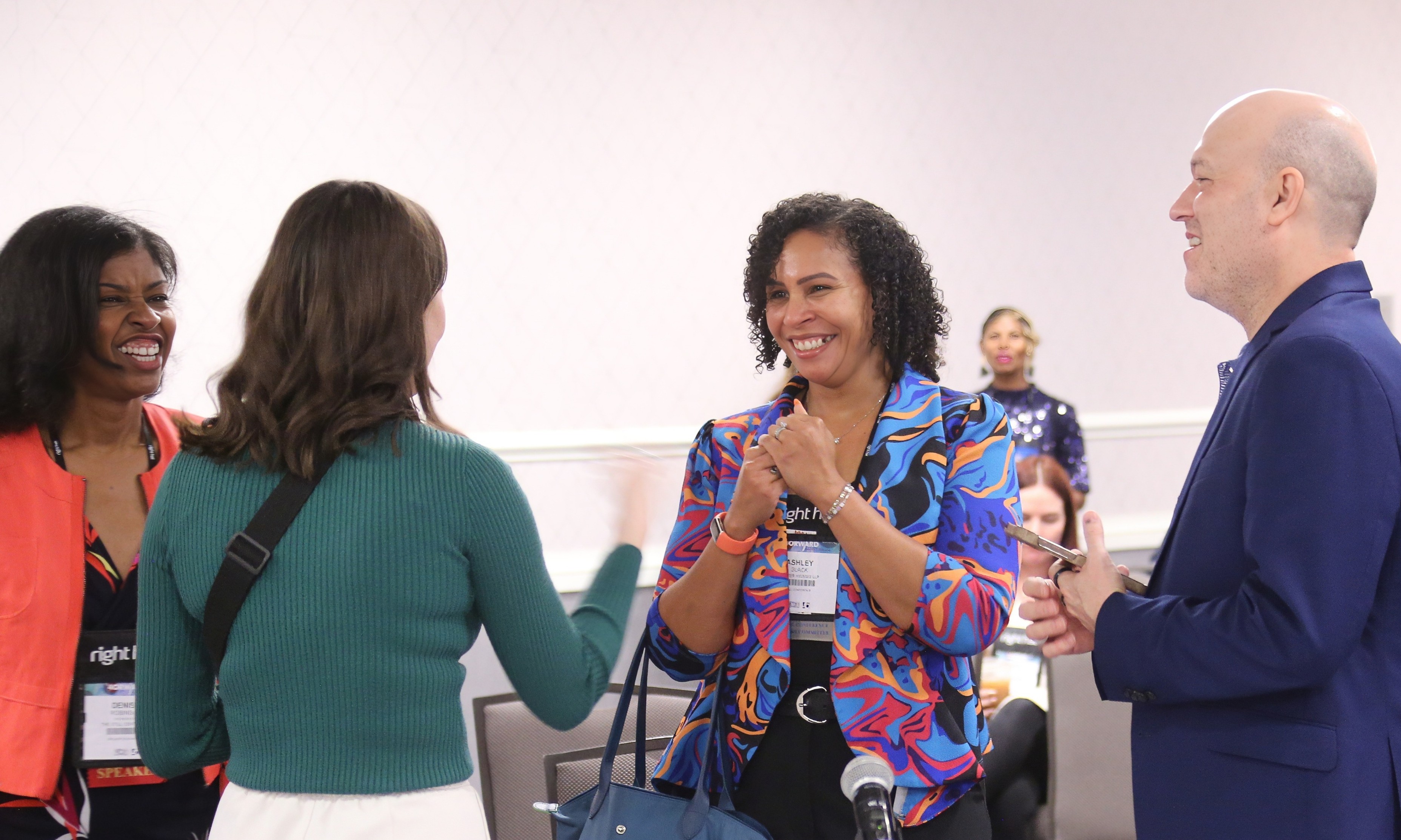 people talking, laughing